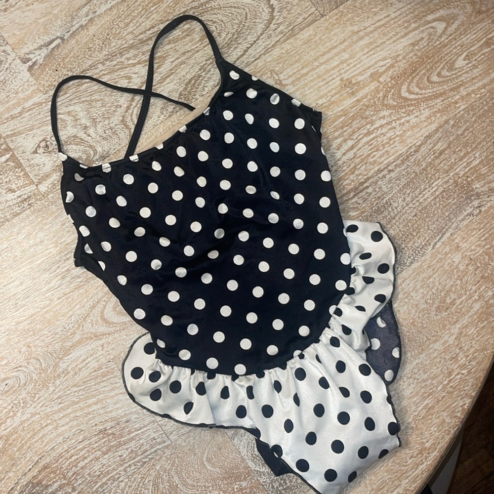 Pacific Connections Polka Dot Swimsuit 80s 90s View 2